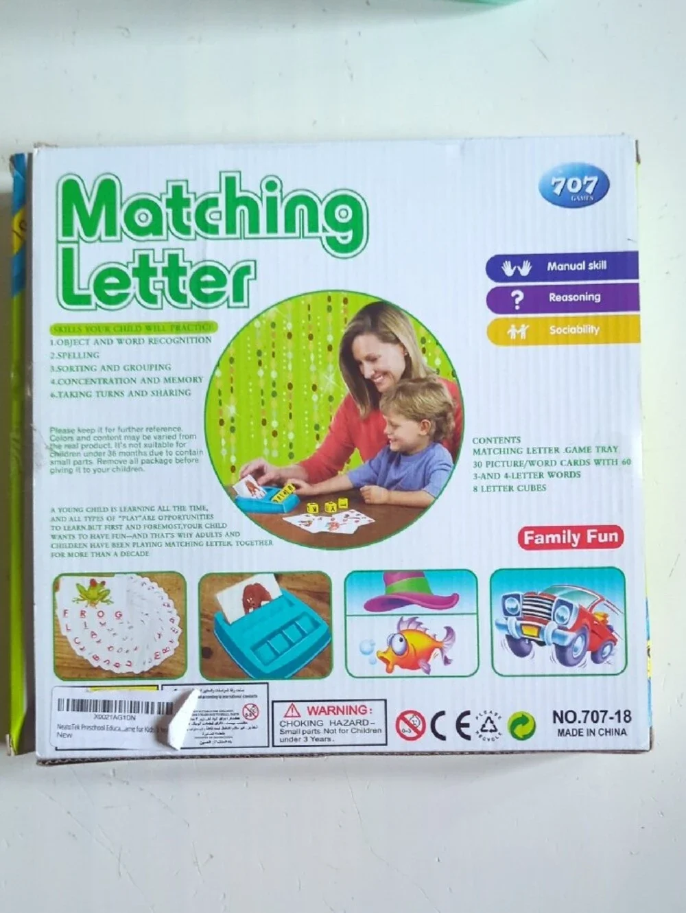 New Matching Letter Preschool Toy Game
